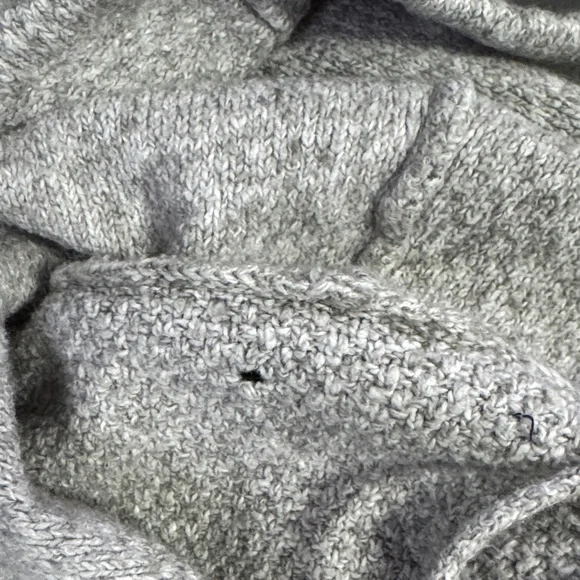 American Eagle Women’s Gray Hooded Sweater Sz M - Picture 2 of 6